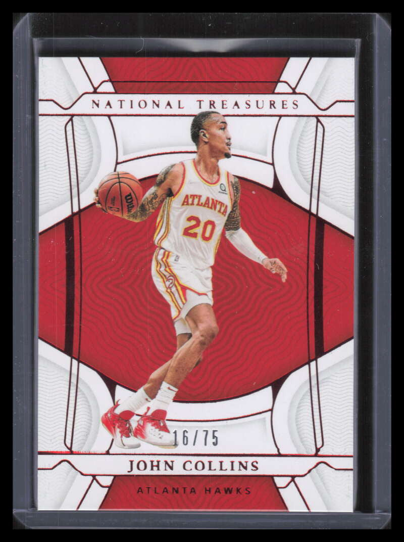 2021-22 Panini National Treasures NBA 75th Anniversary 42 John Collins 16/75