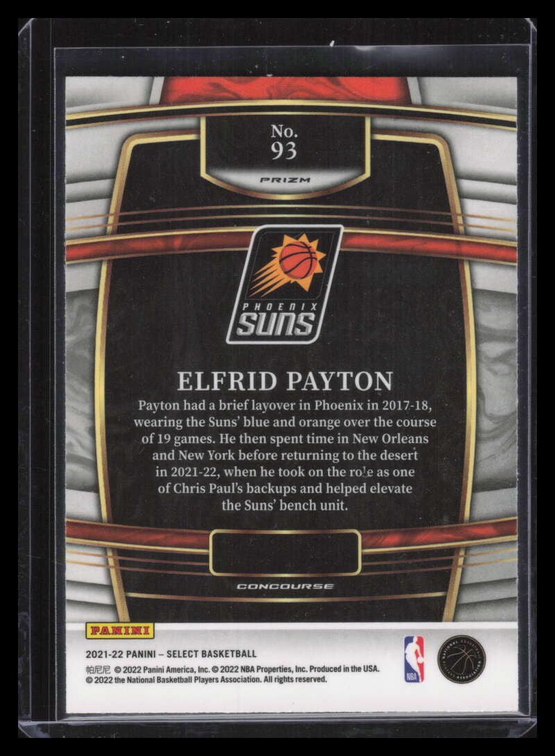 2021-22 Select Prizms Cosmic Refractor 93 Elfrid Payton Concourse