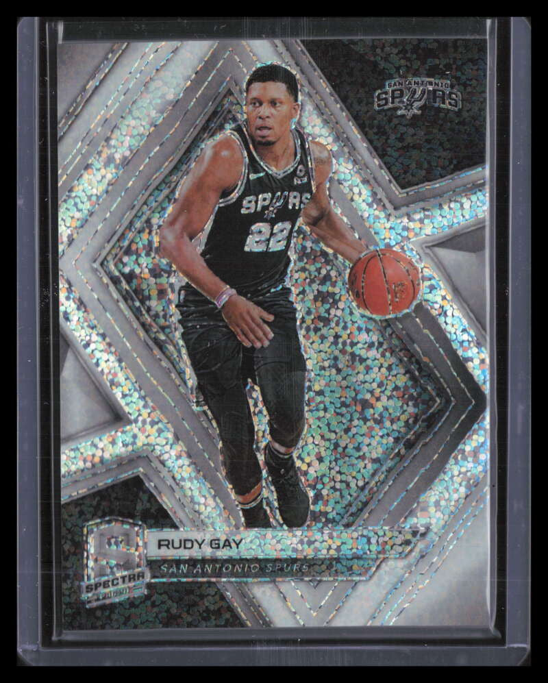 2018-19 Panini Spectra White Sparkle Refractor 71 Rudy Gay