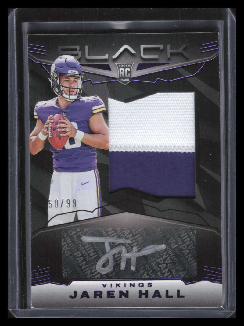 2023 Panini Black Royal 216 Jaren Hall Rookie Patch Auto 50/99
