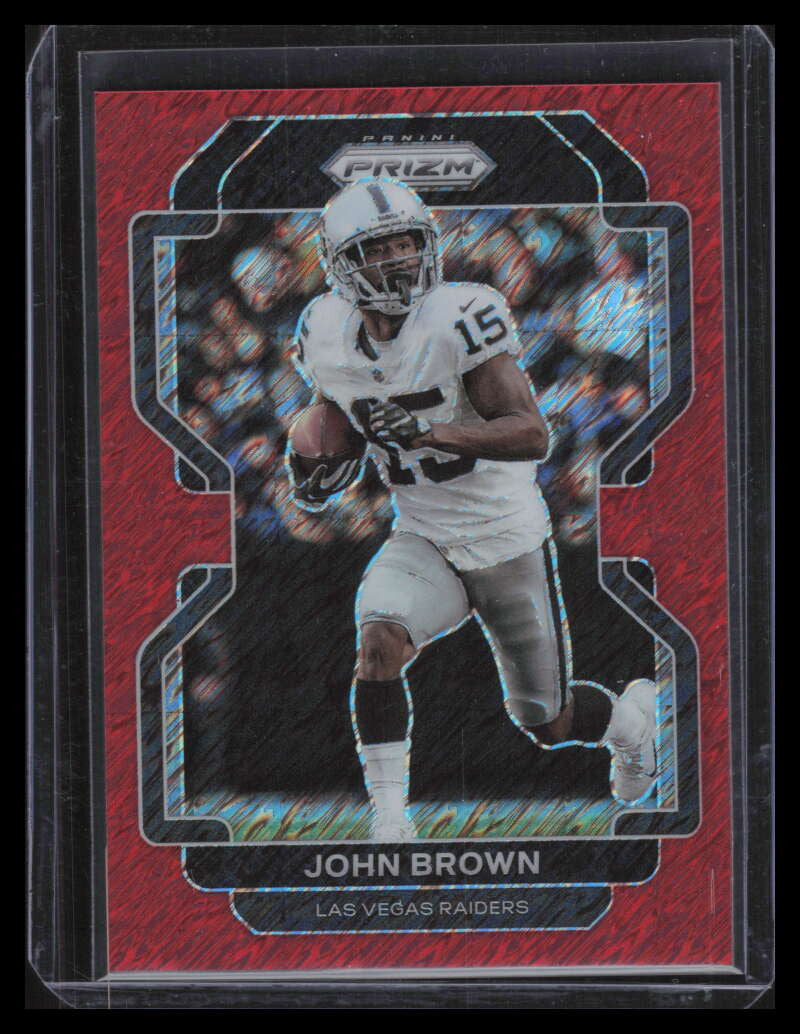 2021 Panini Prizm Prizms Red Shimmer Refractor 177 John Brown 35/35