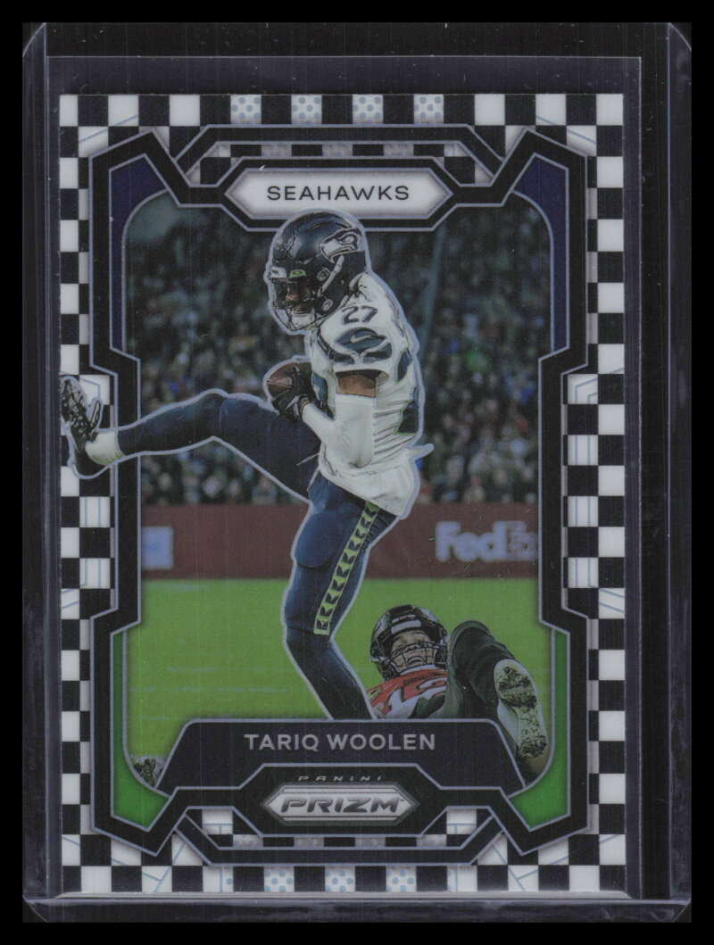 2023 Panini Prizm Prizms Black and White Checker Checkerboard 263 Tariq Woolen