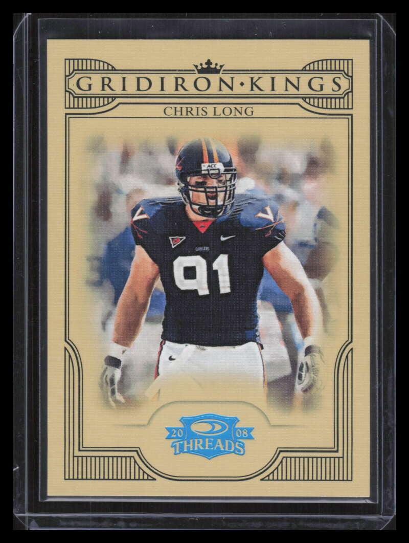 2008 Donruss Threads College Gridiron Kings Platinum 7 Chris Long Rookie 6/25