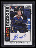 2012-13 Score Hot Rookie Autographs 521 Jaden Schwartz Rookie Auto