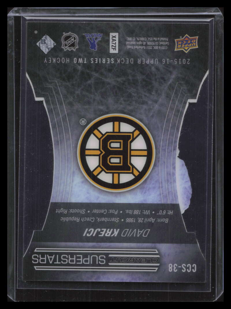 2015-16 Upper Deck Clear Cut Superstars ccs38 David Krejci