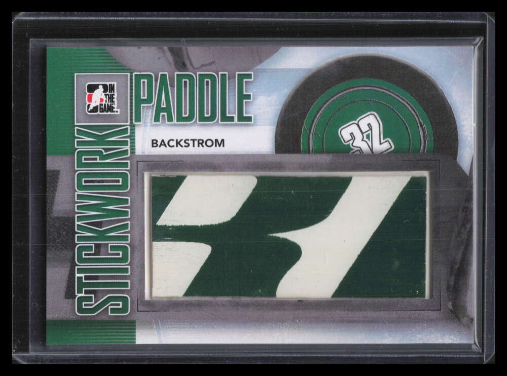 2013-14 ITG Stickwork Game Used Goalie Paddles p43 Niklas Backstrom Stick /14