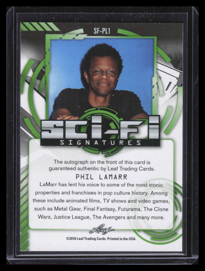 2016 Leaf Pop Century Sci-Fi Signatures sfpl1 Phil LaMarr Auto