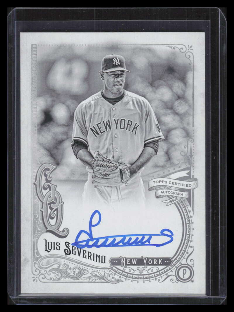 2017 Topps Gypsy Queen Autographs Black and White GQALS Luis Severino Auto 38/99