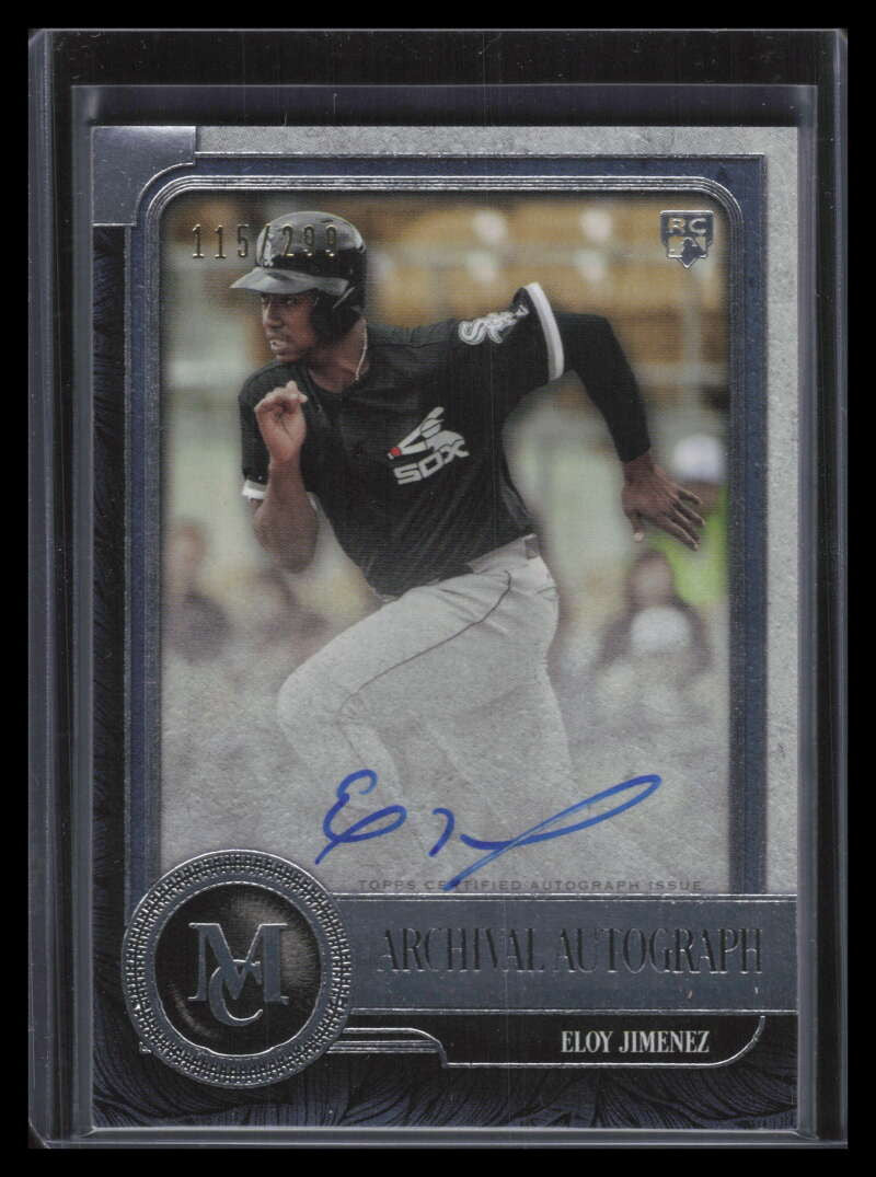 2019 Topps Museum Archival Autographs AAEJ Eloy Jimenez Rookie Auto 115/299