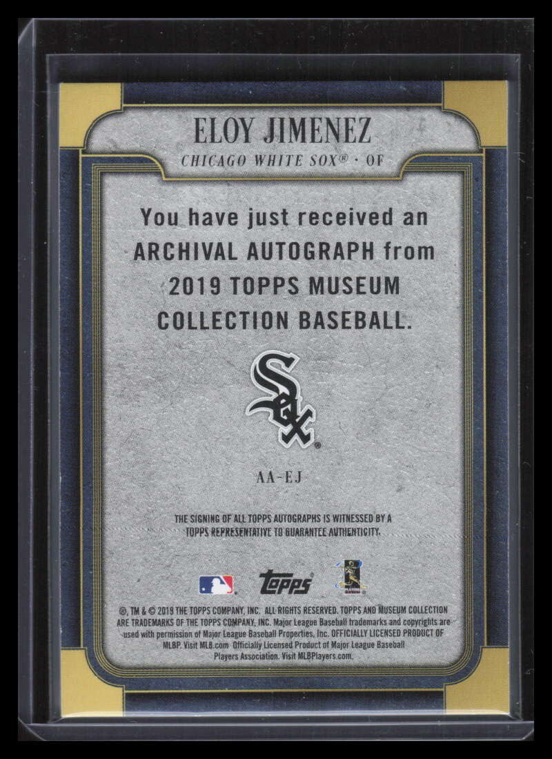 2019 Topps Museum Archival Autographs AAEJ Eloy Jimenez Rookie Auto 115/299