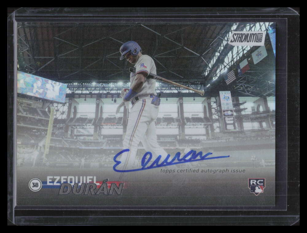 DELETE 142083 2023 Stadium Club Autographs Rainbow Foil SCBAED Ezequiel Duran Rookie Auto 3/10