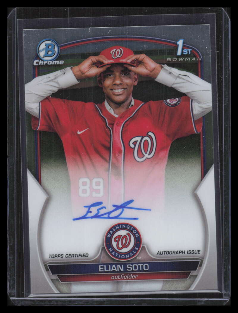 DELETE 142122 2023 Bowman Chrome Draft Autographs CPAES Elian Soto Rookie Auto F02943