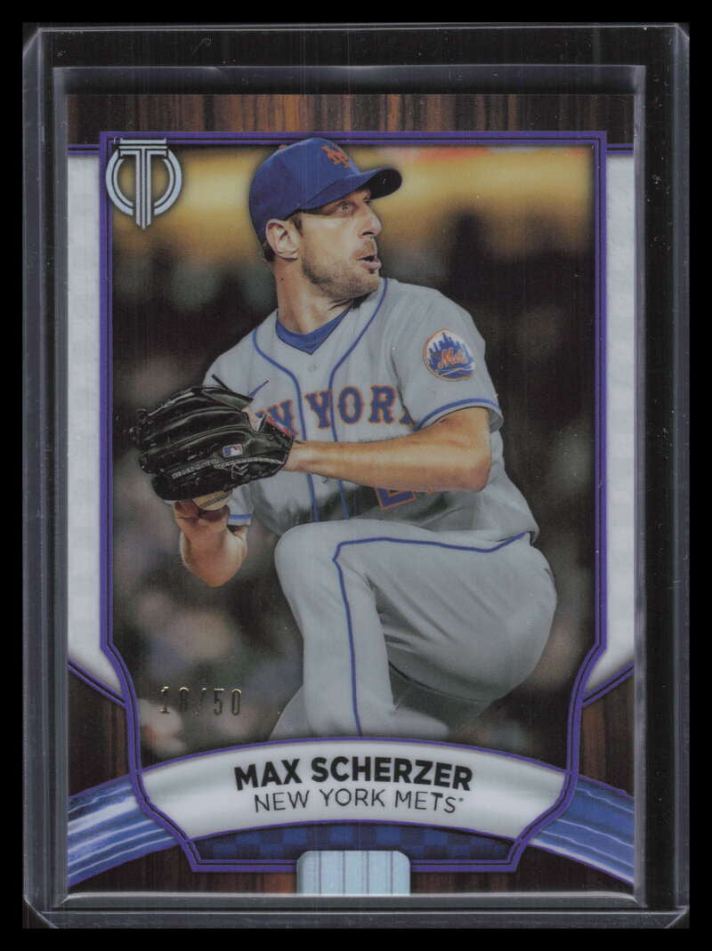 2022 Topps Tribute Purple 17 Max Scherzer 18/50
