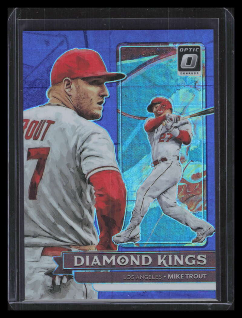 2022 Donruss Optic Pandora Blue 14 Mike Trout DK 95/99 Diamond Kings