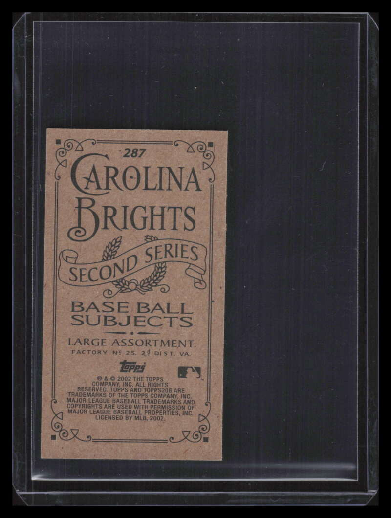 2002 Topps 206 Carolina Brights 287b Hank Aaron White Jersey RET Retired 135984