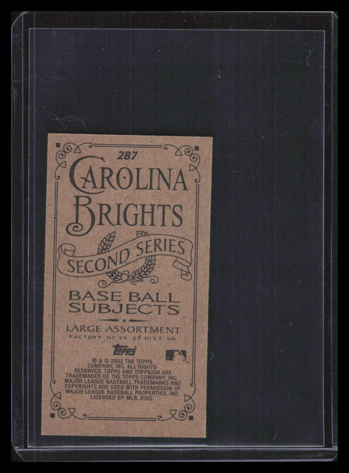 2002 Topps 206 Carolina Brights 287b Hank Aaron White Jersey RET Retired 135985