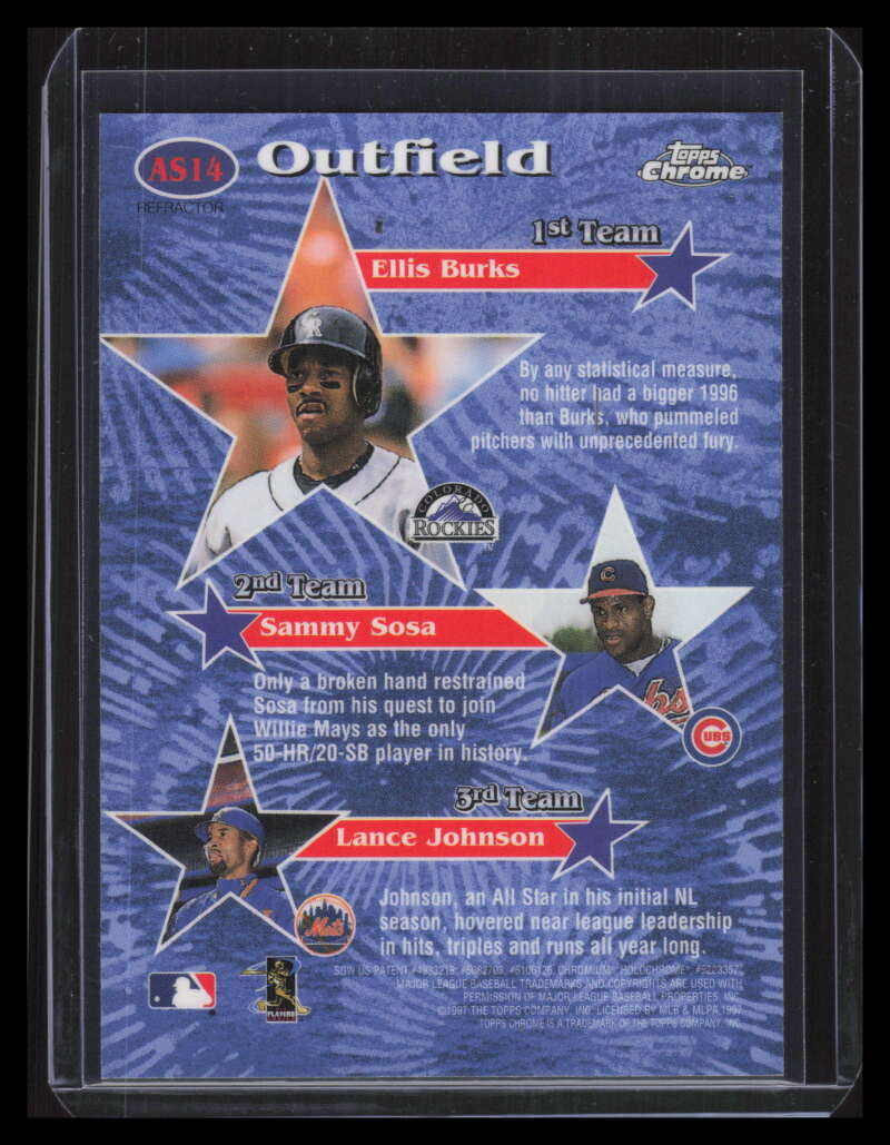 1997 Topps Chrome All-Stars Refractor as14 Ellis Burks