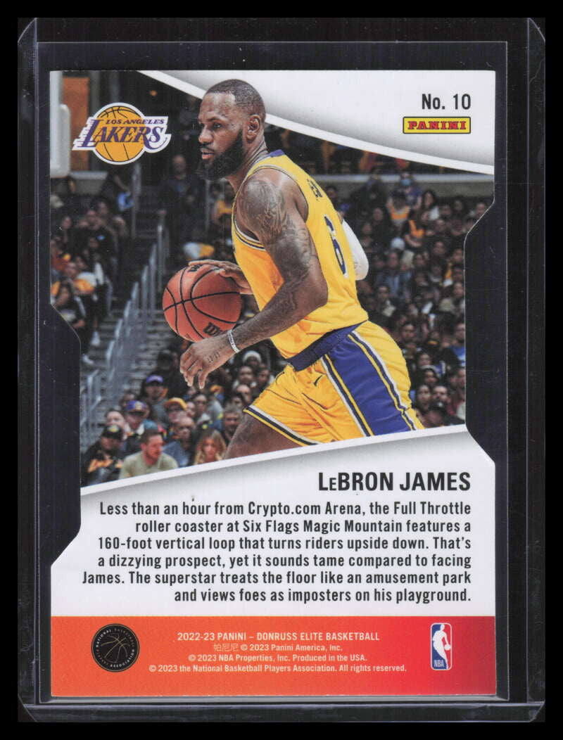 2022-23 Elite Full Throttle Orange Die Cut 10 LeBron James