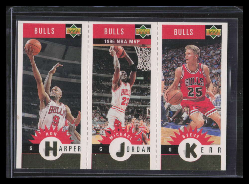 SOLD 142485 1996-97 Collector's Choice Chicago Bulls b1 Kerr Harper Michael Jordan 135892