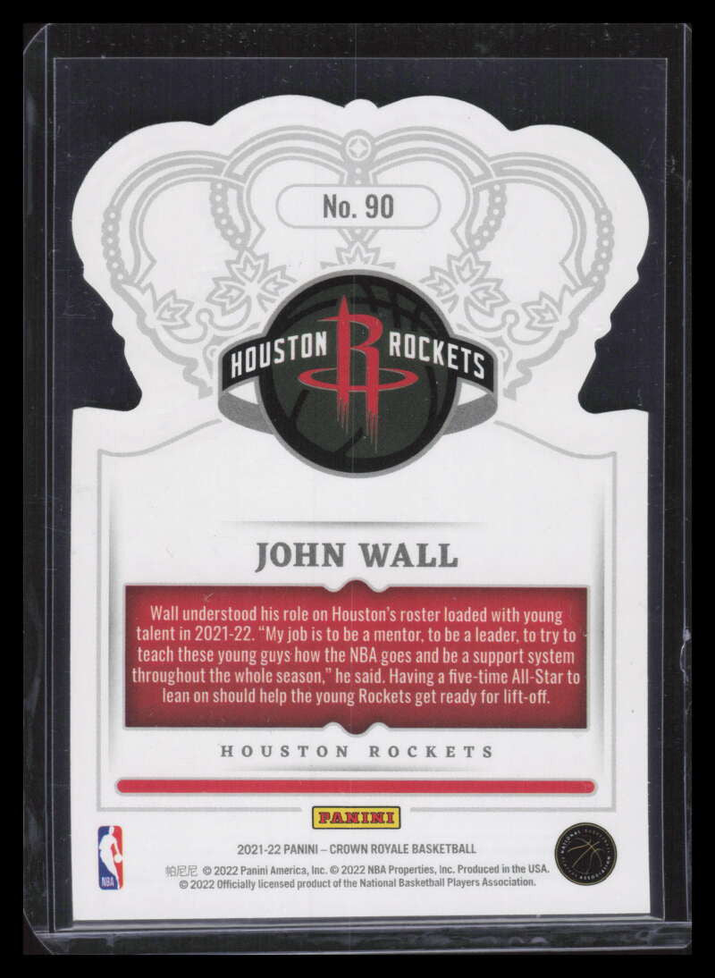 2021-22 Crown Royale Asia Gold 90 John Wall 6/10