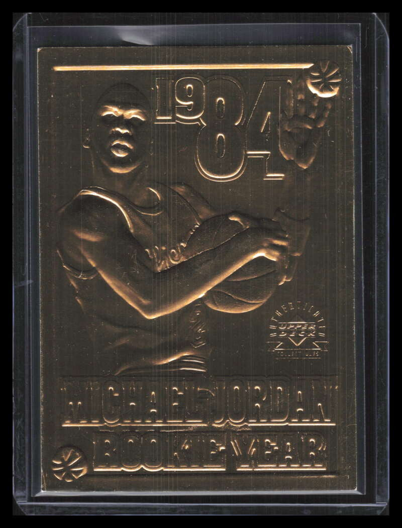 DELETE 142569 1999 Upper Deck Authenticated 22 KT Gold Michael Jordan 1984 Rookie Year