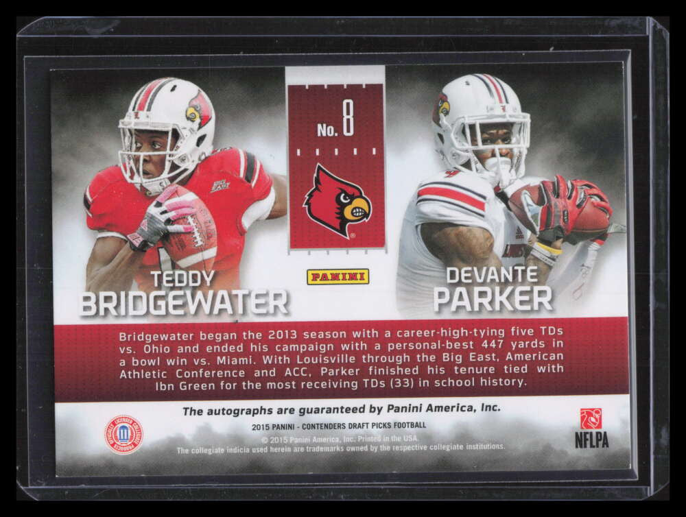 2015 Panini Contenders Collegiate Connections Bridgewater Parker Dual Auto /50