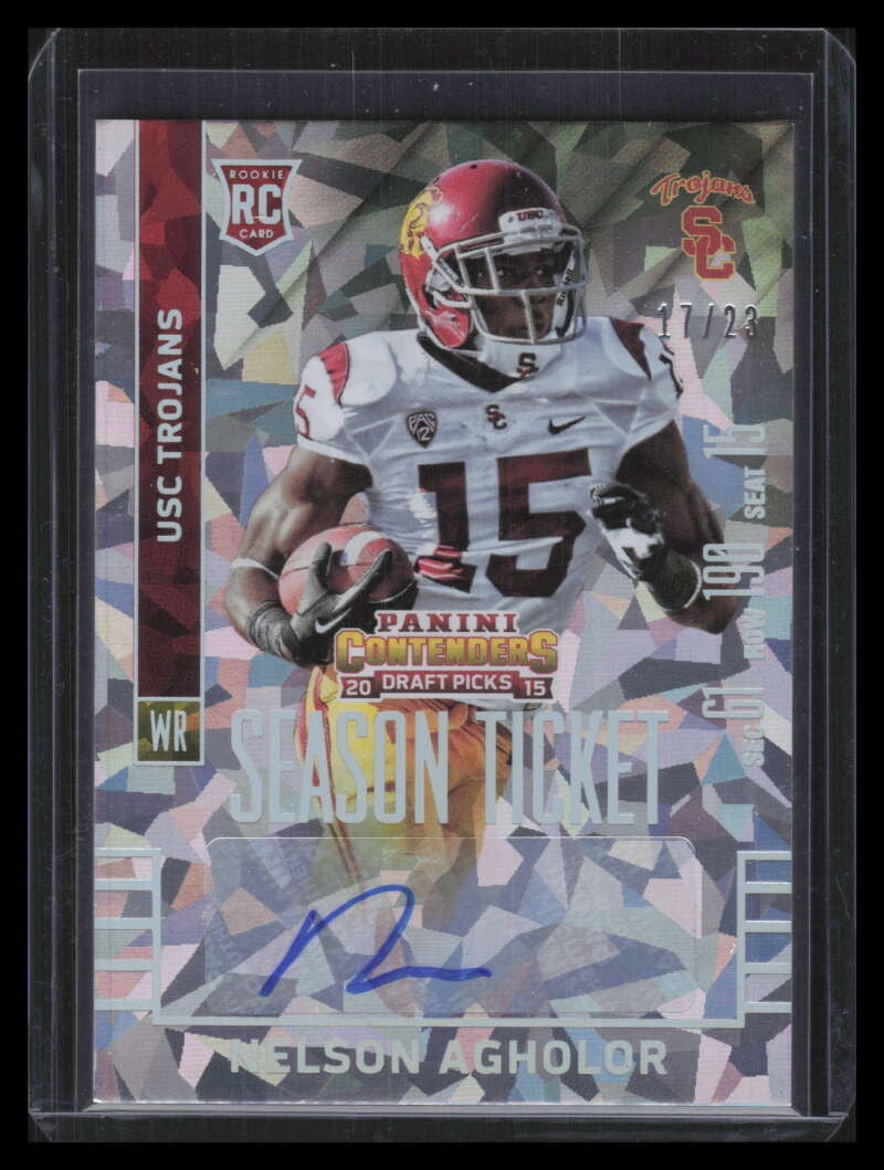 2015 Panini Contenders Draft Cracked Ice 198 Nelson Agholor Rookie Auto 17/23