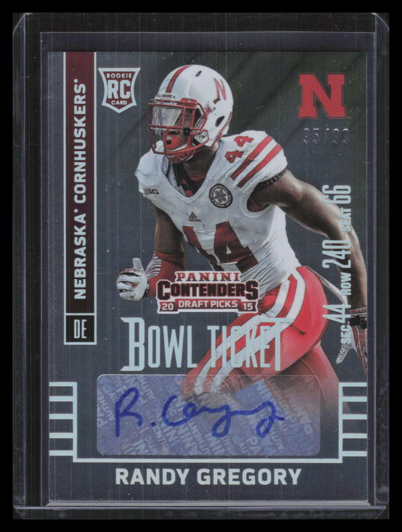 DELETE 142767 2015 Panini Contenders Draft Bowl Ticket 136b Randy Gregory Rookie Auto 95/99