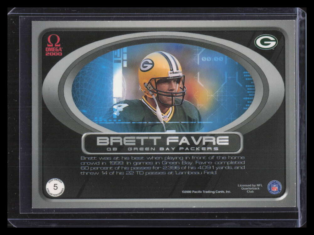 2000 Pacific Omega Stellar Performers 5 Brett Favre