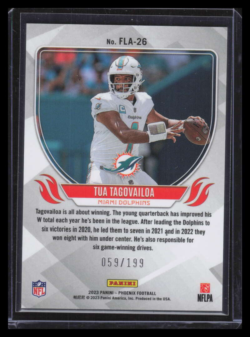 2023 Panini Phoenix Flame Throwers Red 26 Tua Tagovailoa 59/199