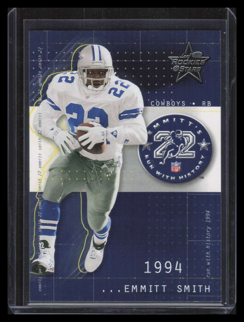 2002 Leaf Rookies and Stars Run With History rh5 Emmitt Smith 425/1484