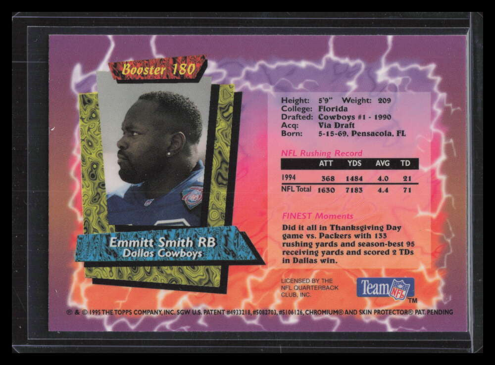 SOLD 142787 1995 Topps Finest Boosters b180 Emmitt Smith