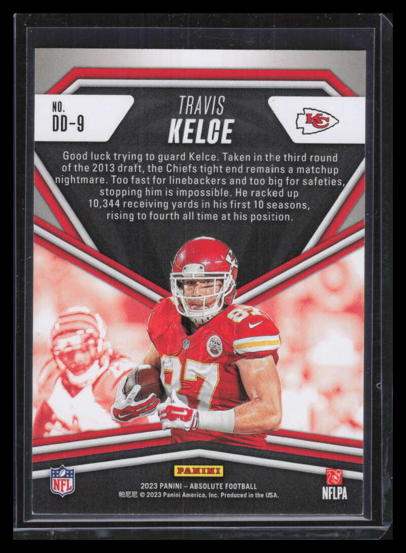 2023 Absolute Draft Diamonds Spectrum Red 9 Travis Kelce 14/100