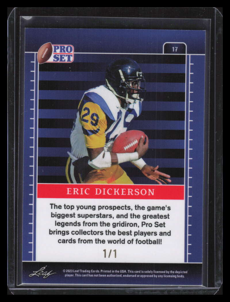 2023 Leaf Pro Set Metal Mojo Land 17 Eric Dickerson 1/1