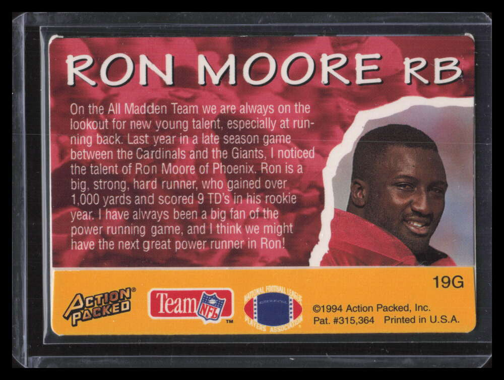 1994 Action Packed All-Madden 24k Gold 19g Ronald Moore