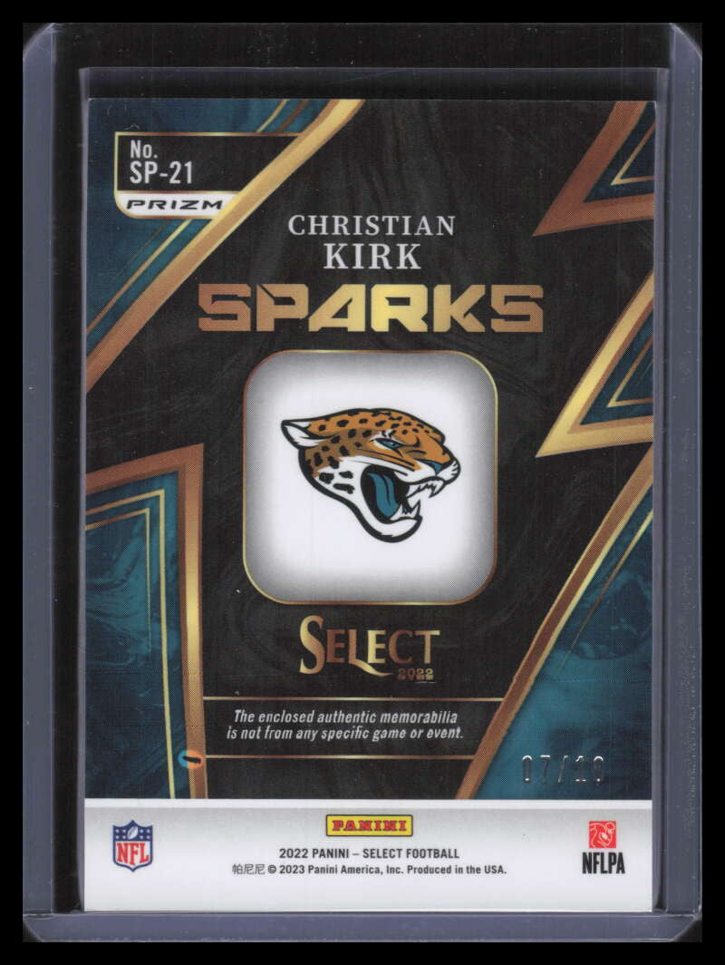 2022 Select Sparks Materials Prizm Gold 21 Christian Kirk Patch 7/10