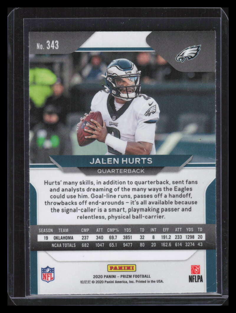 2020 Panini Prizm 343 Jalen Hurts Rookie 136102