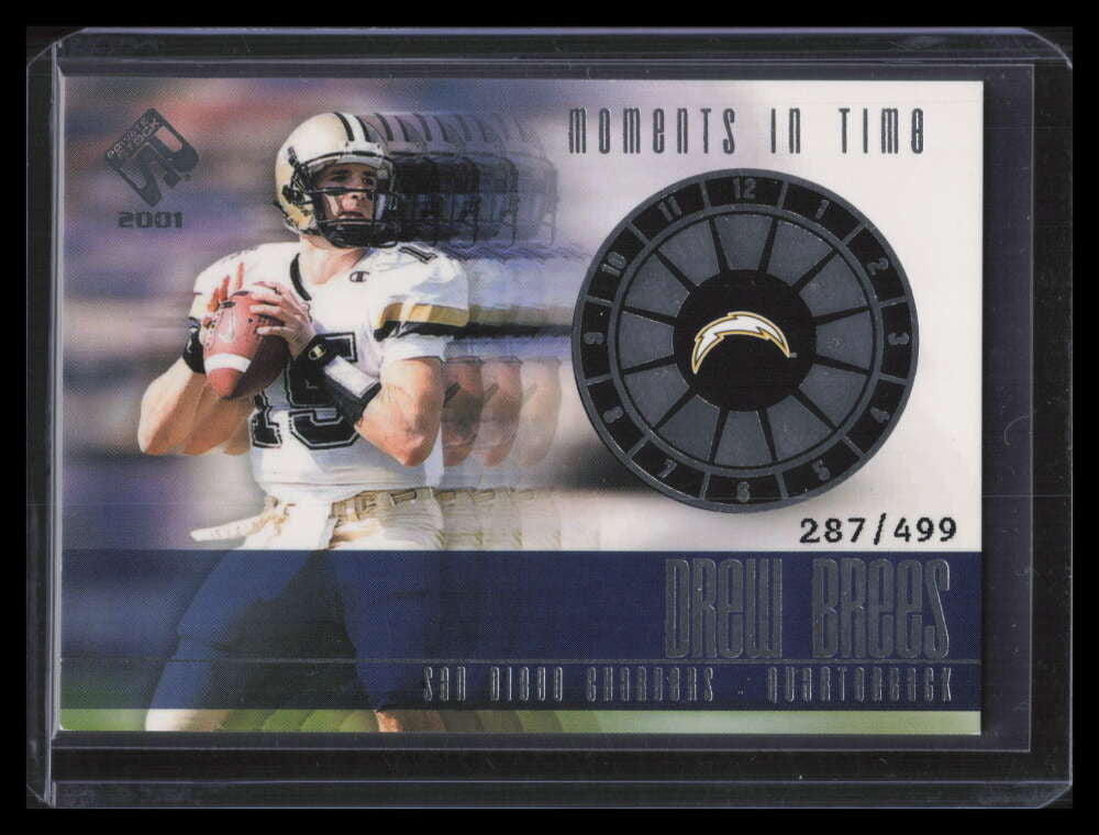 2001 Private Stock Moments In Time 12 Drew Brees Rookie 287/499