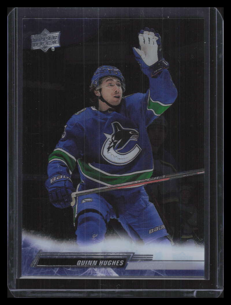 2022-23 Upper Deck Clear Cut Parallel 176 Quinn Hughes