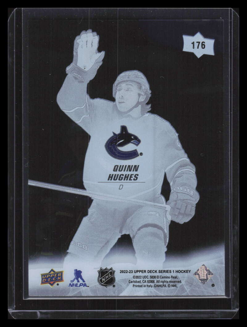 2022-23 Upper Deck Clear Cut Parallel 176 Quinn Hughes