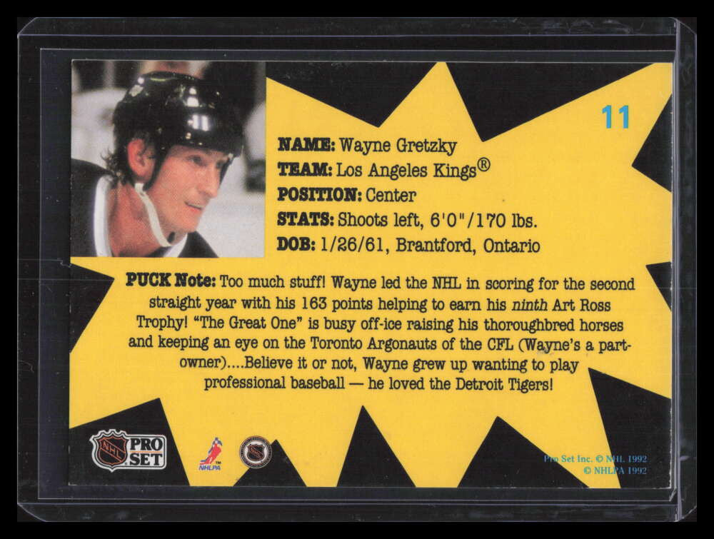 1991-92 Pro Set Puck Candy 11 Wayne Gretzky