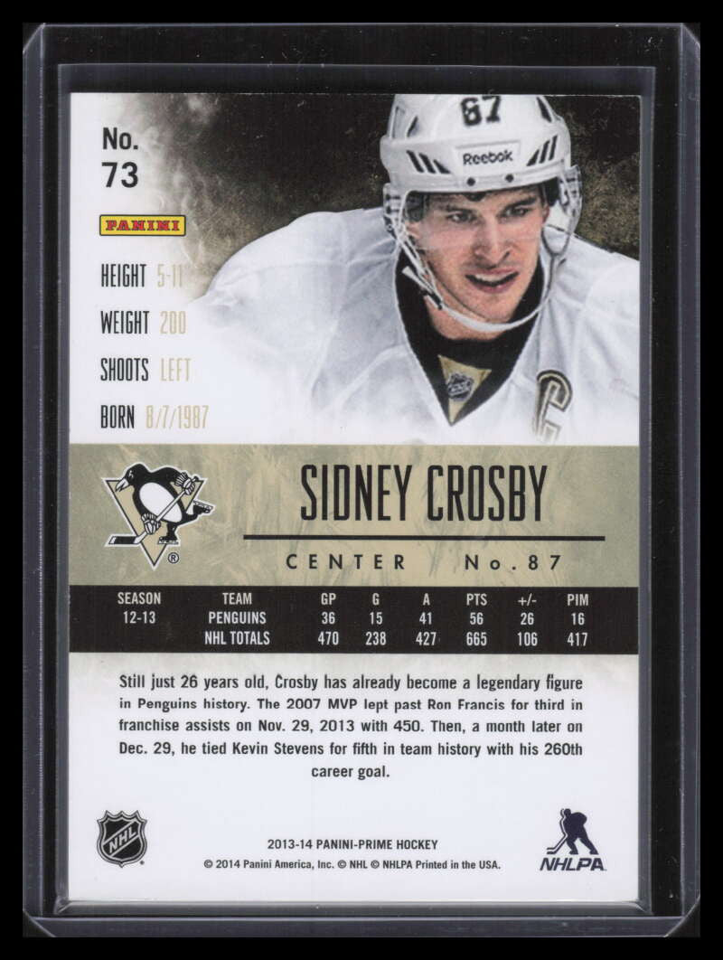 2013-14 Panini Prime Holosilver 73 Sidney Crosby 14/50
