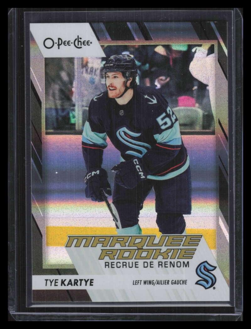 DELETE 143028 2023-24 O-Pee-Chee Rainbow Black 578 Tye Kartye Rookie 98/100