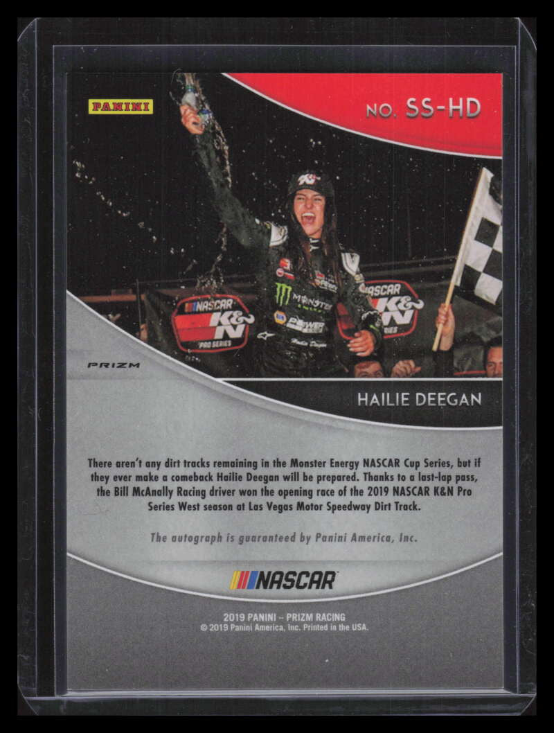 2019 Panini Prizm Scripted Signatures Prizms 6 Hailie Deegan Auto