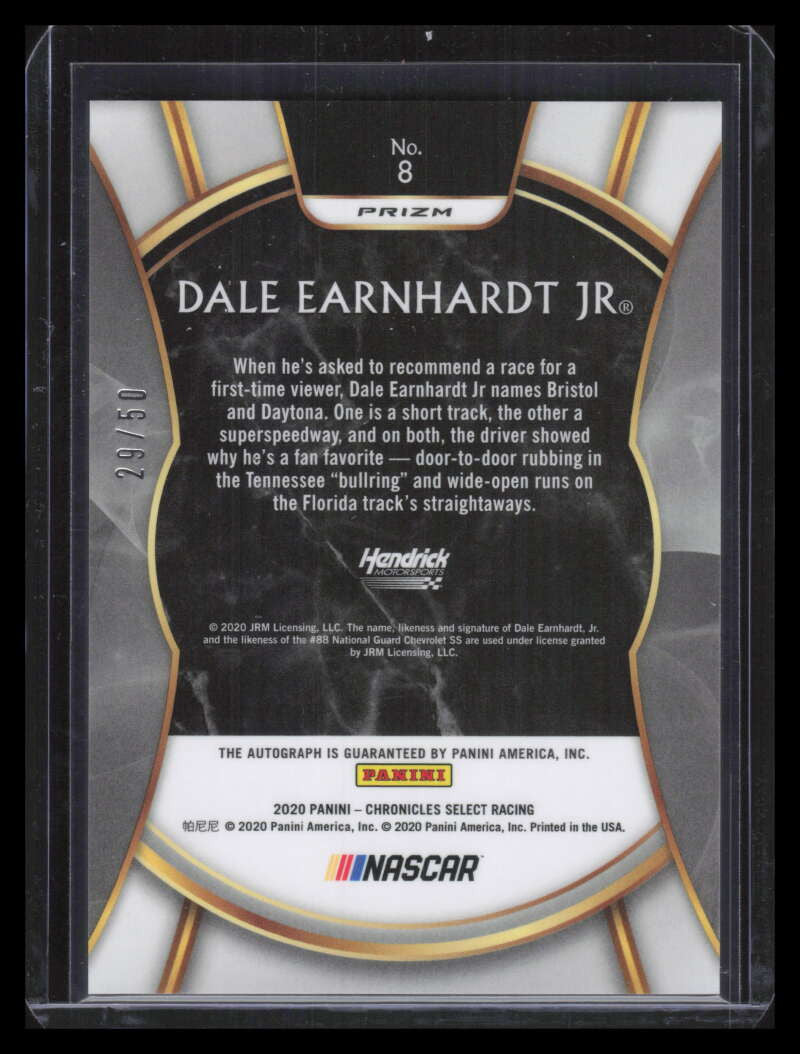 2020 Select Autograhs 8 Dale Earnhardt Jr. Auto 29/50