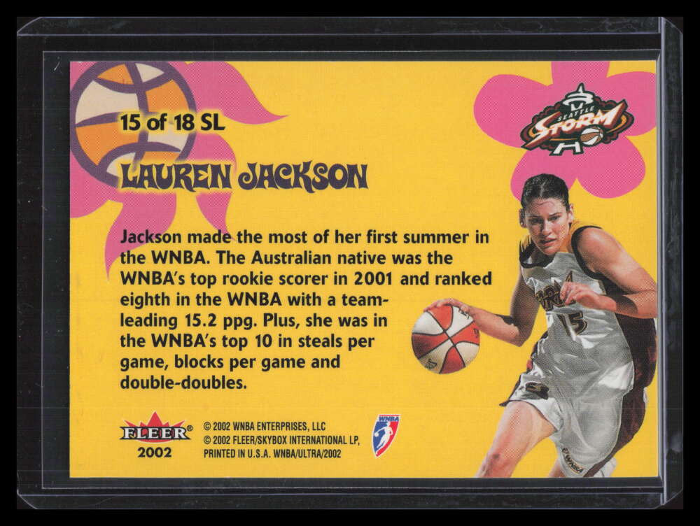 2002 Ultra WNBA Summer Love sl15 Lauren Jackson F02668