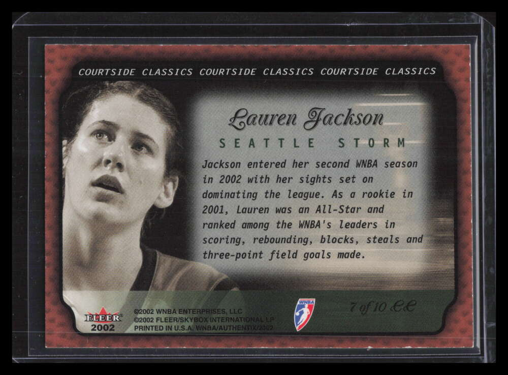 2002 Fleer Authentix WNBA Courtside Classics 7 Lauren Jackson F02708