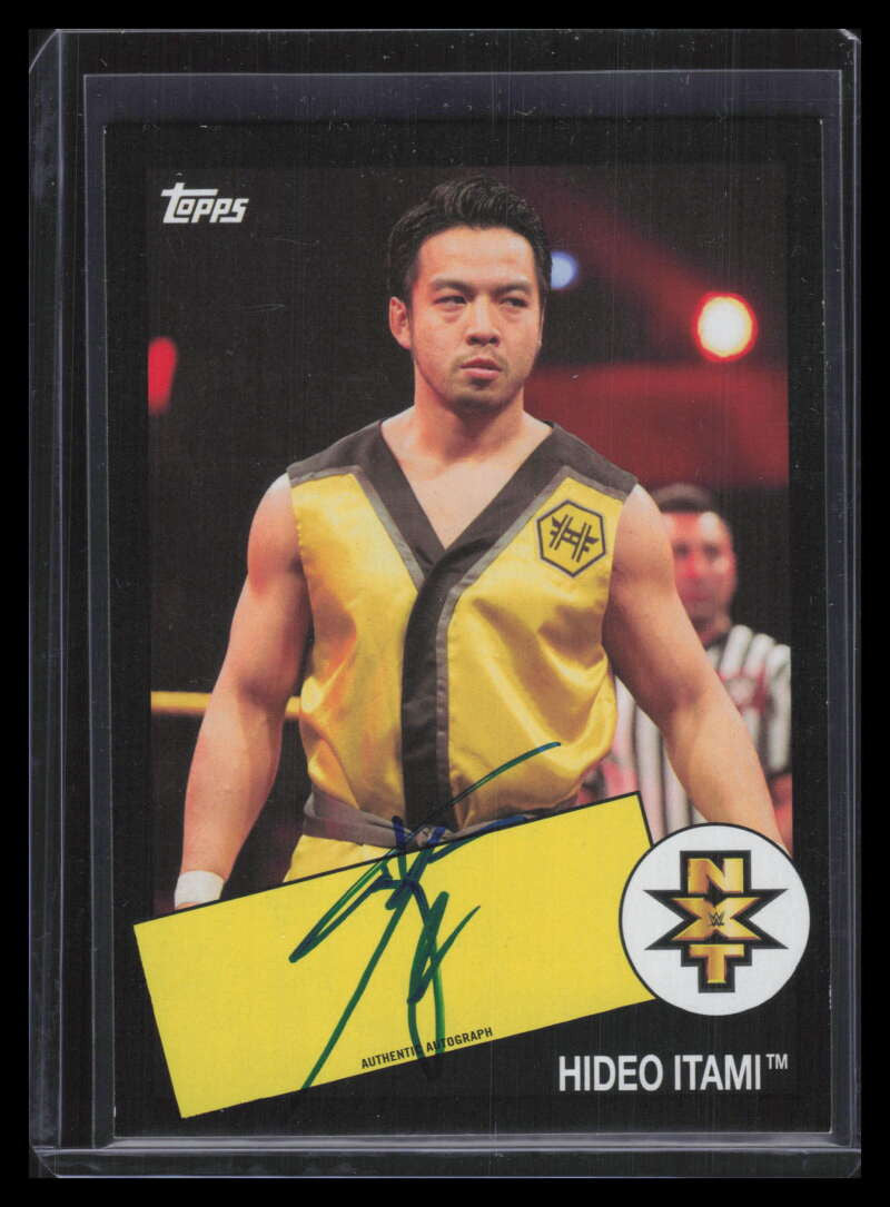 2015 Topps Heritage WWE Autographs Black NNO Hideo Itami Rookie Auto 41/50