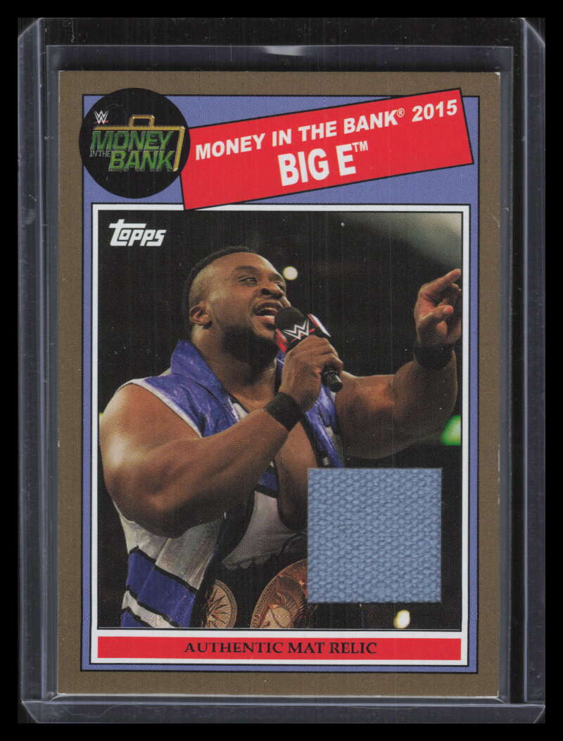 2015 Topps Heritage WWE Money in the Bank Relics Gold NNO Big E Mat 10/10