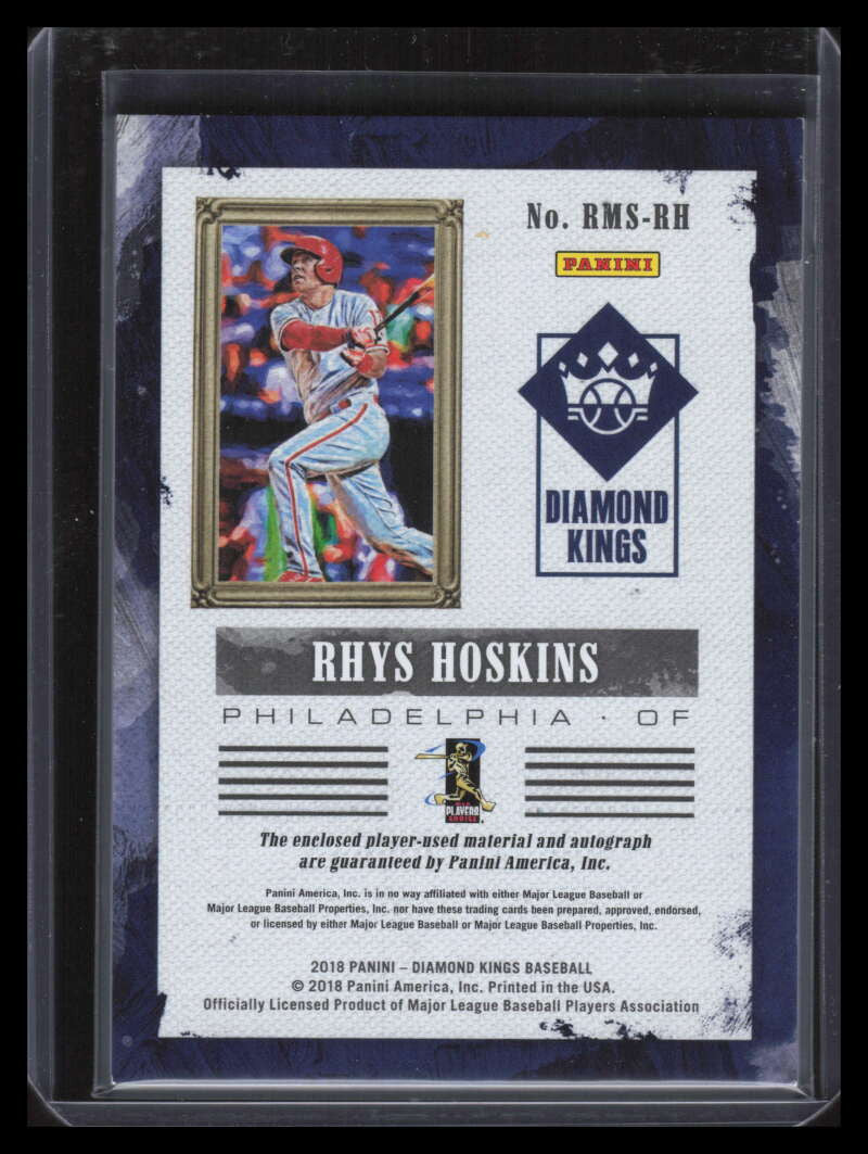 2018 Diamond Kings DK Signatures 38 Rhys Hoskins Rookie Dual Jersey Auto 211/299